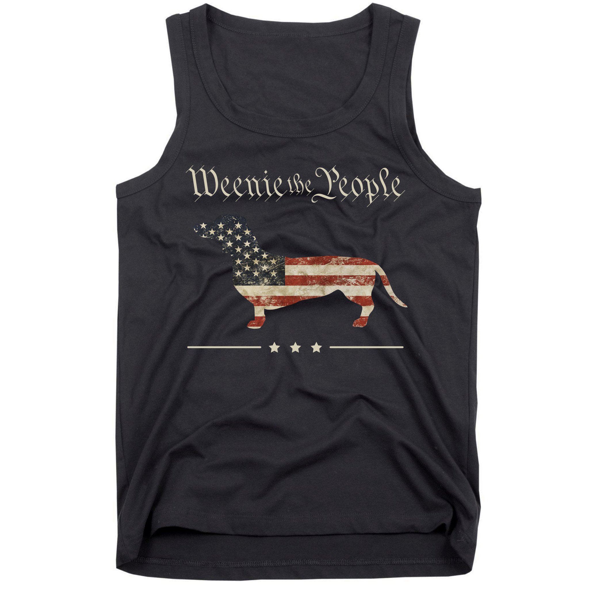 Weenie The People Funny Dachshund 4th Of July USA Tank Top