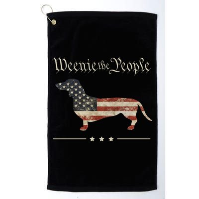 Weenie The People Funny Dachshund 4th Of July USA Golf Towel
