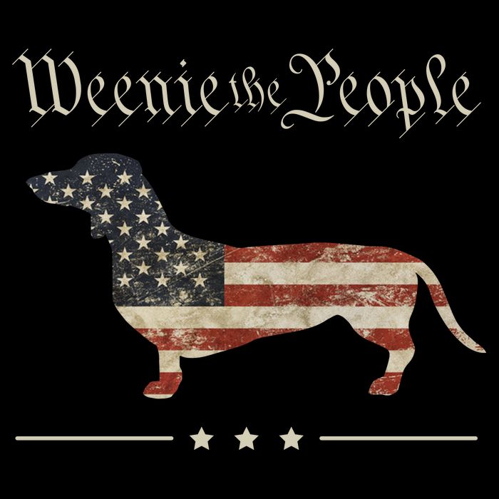Weenie The People Funny Dachshund 4th Of July USA Women's Crop Top Tee
