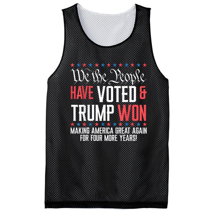 We The People Have Voted And Trump Won Maga For 4 More Years Mesh Reversible Basketball Jersey Tank