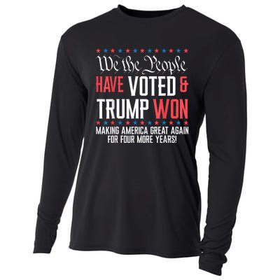 We The People Have Voted And Trump Won Maga For 4 More Years Cooling Performance Long Sleeve Crew