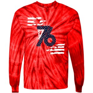 We The People 1776 American Flag Tie-Dye Long Sleeve Shirt