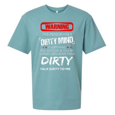 Warning This Person Has A Dirty Mind Everythign You Say Can Sueded Cloud Jersey T-Shirt