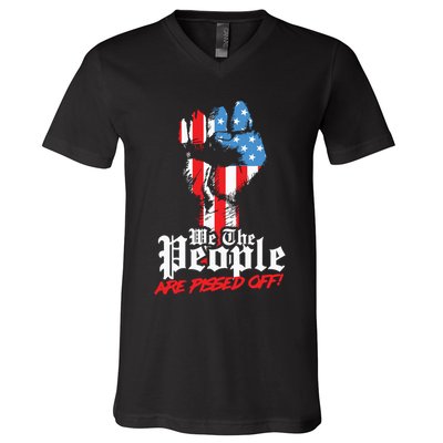 We The People Are Pissed Off Trump MAGA Constitution Gift V-Neck T-Shirt
