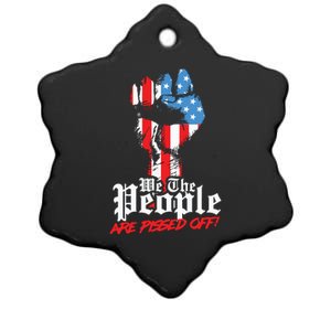 We The People Are Pissed Off Trump MAGA Constitution Gift Ceramic Star Ornament