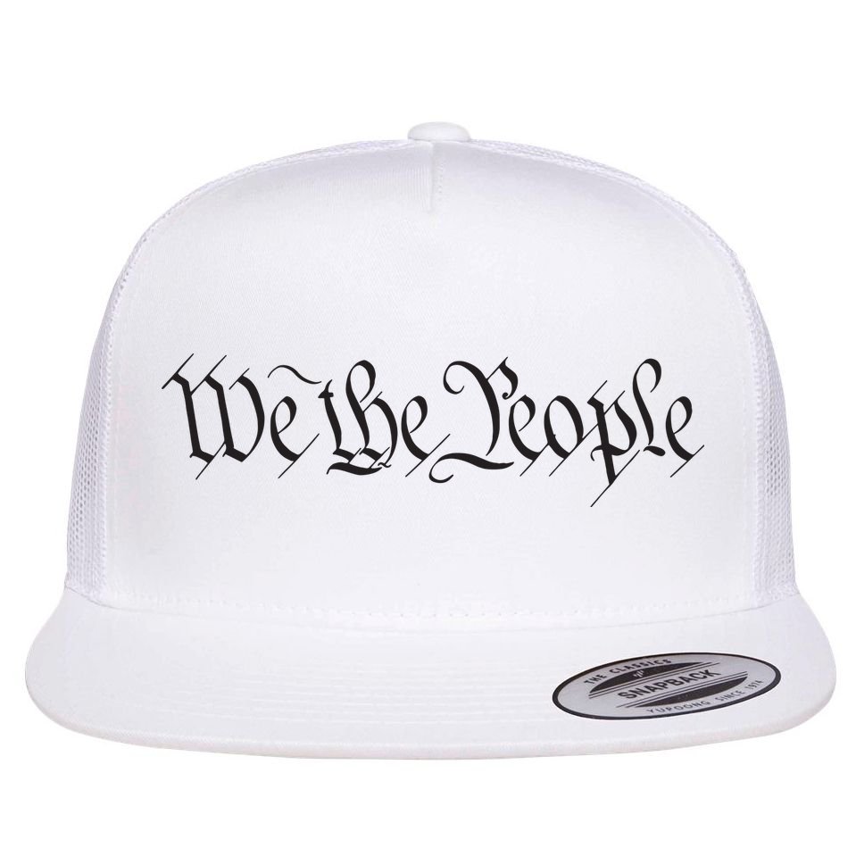 We The People Constitution Bill Of Rights American Flat Bill Trucker Hat