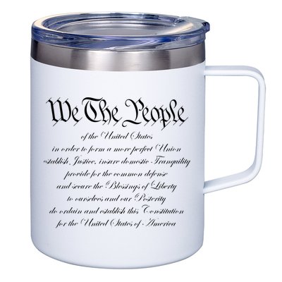 We The People Constitution American Patriot We The People 12oz Stainless Steel Coffee Mug
