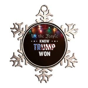 We The People Know Trump Won Metallic Star Ornament