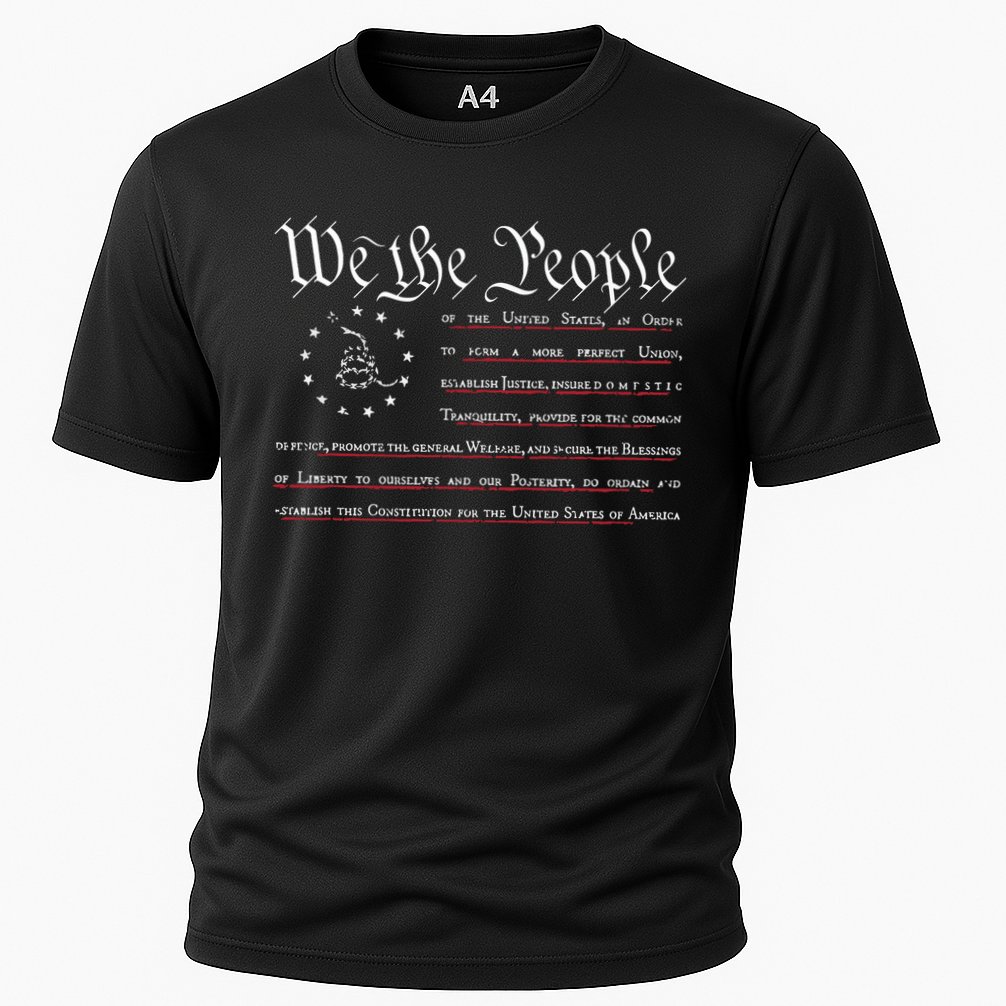 We The People Gadsden USA Flag Preamble Of The Constitution Cooling Performance Crew T-Shirt