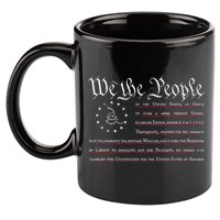 We The People Gadsden USA Flag Preamble Of The Constitution 11oz C Handle Ceramic Mug