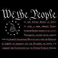 We The People Gadsden USA Flag Preamble Of The Constitution Drawstring Bag
