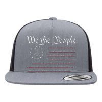 We The People Gadsden USA Flag Preamble Of The Constitution Flat Bill Trucker Hat