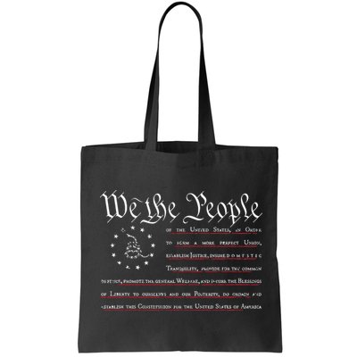 We The People Gadsden USA Flag Preamble Of The Constitution Bag