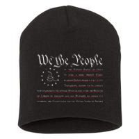 We The People Gadsden USA Flag Preamble Of The Constitution Short Acrylic Beanie