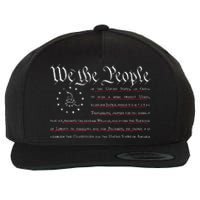 We The People Gadsden USA Flag Preamble Of The Constitution Wool Snapback Cap