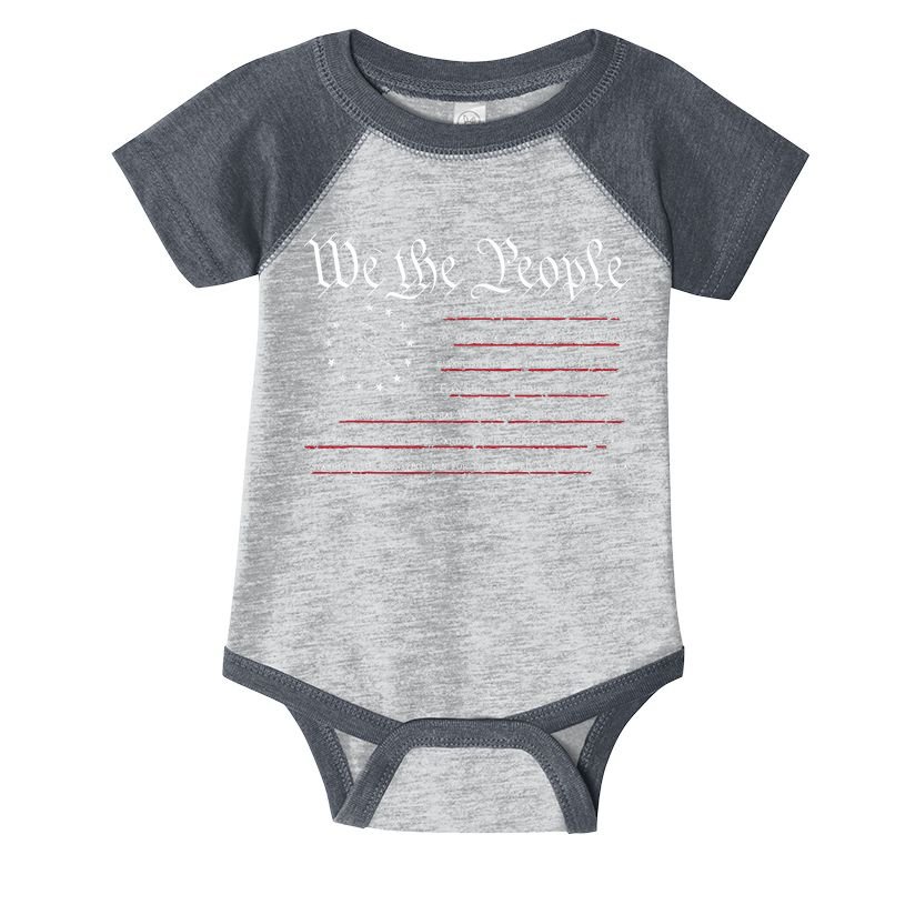 We The People Gadsden USA Flag Preamble Of The Constitution Infant Baby Jersey Bodysuit