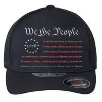 WE THE PEOPLE Preamble US Constitution 4th Of July 1776 Flexfit Unipanel Trucker Cap