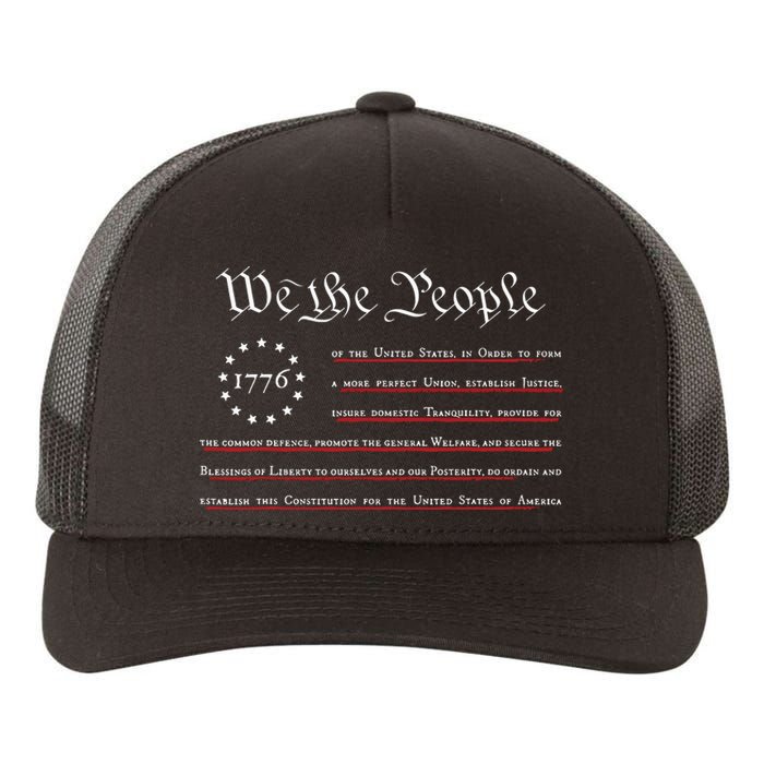 WE THE PEOPLE Preamble US Constitution 4th Of July 1776 Yupoong Adult 5-Panel Trucker Hat