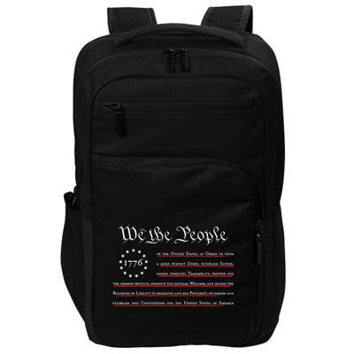 WE THE PEOPLE Preamble US Constitution 4th Of July 1776 Impact Tech Backpack