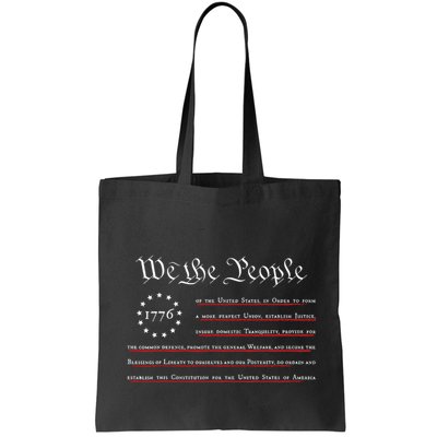 WE THE PEOPLE Preamble US Constitution 4th Of July 1776 Bag