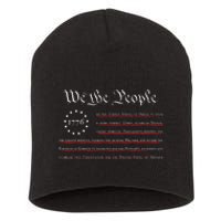 WE THE PEOPLE Preamble US Constitution 4th Of July 1776 Short Acrylic Beanie