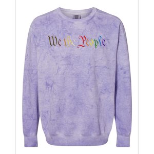 We The People Means Everyone Lgbt Rainbow Equality Colorblast Crewneck Sweatshirt