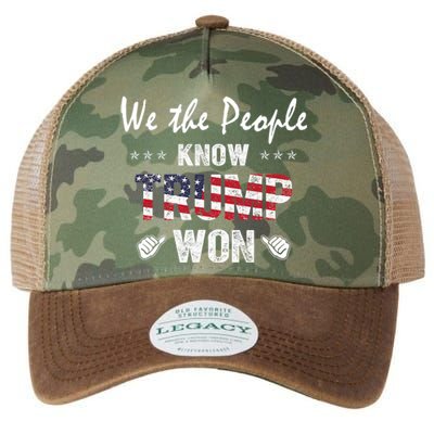 We The People Know Trump Won Legacy Tie Dye Trucker Hat