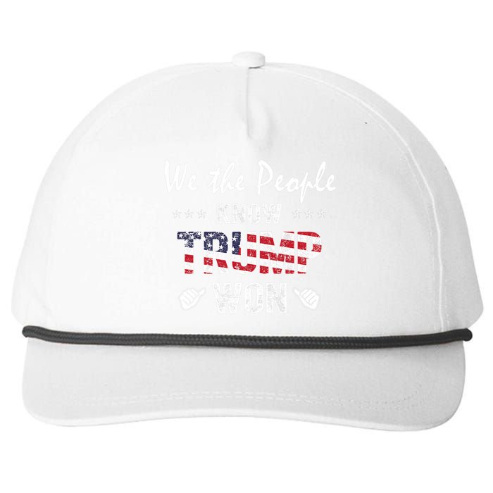 We The People Know Trump Won Snapback Five-Panel Rope Hat