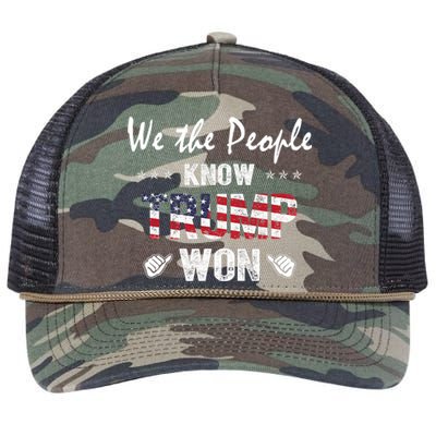 We The People Know Trump Won Retro Rope Trucker Hat Cap