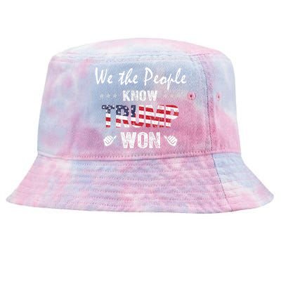 We The People Know Trump Won Tie-Dyed Bucket Hat