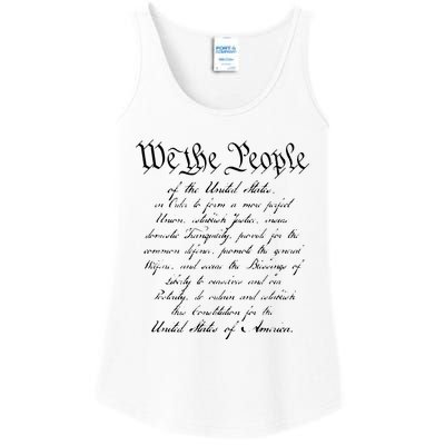 WE THE PEOPLE Preamble To The US Constitution Patriotic Ladies Essential Tank