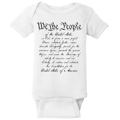 WE THE PEOPLE Preamble To The US Constitution Patriotic Baby Bodysuit