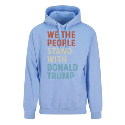 We The People Stand With Donald Trump Trump Supporters Funny Gift Unisex Surf Hoodie