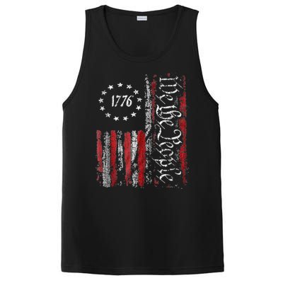 We The People American History 1776 Independence Day Vintage PosiCharge Competitor Tank