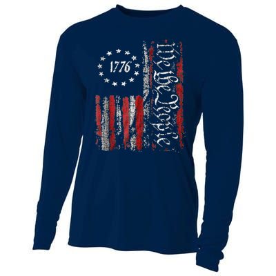 We The People American History 1776 Independence Day Vintage Cooling Performance Long Sleeve Crew