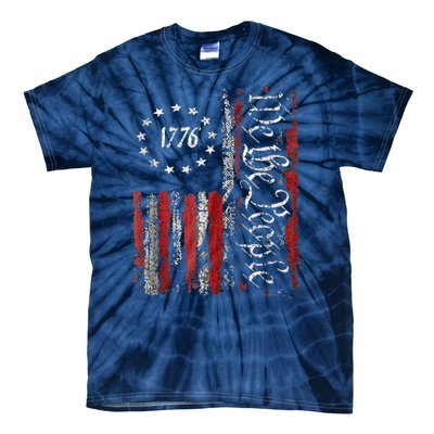 We The People American History 1776 Independence Day Vintage Tie-Dye T-Shirt