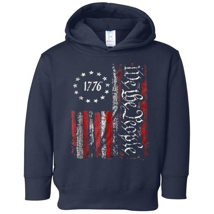 We The People American History 1776 Independence Day Vintage Toddler Hoodie