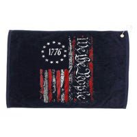 We The People American History 1776 Independence Day Vintage Grommeted Golf Towel