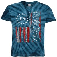 We The People American History 1776 Independence Day Vintage Kids Tie-Dye T-Shirt