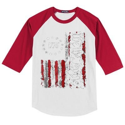 We The People American History 1776 Independence Day Vintage Kids Colorblock Raglan Jersey