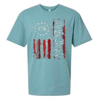 We The People American History 1776 Independence Day Vintage Sueded Cloud Jersey T-Shirt