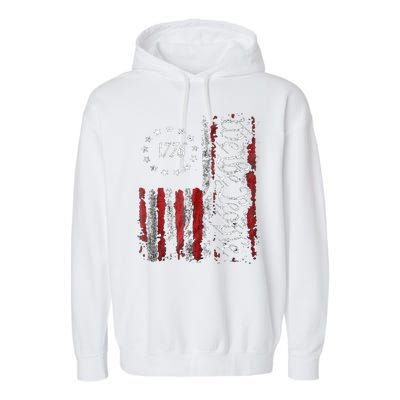 We The People American History 1776 Independence Day Vintage Garment-Dyed Fleece Hoodie