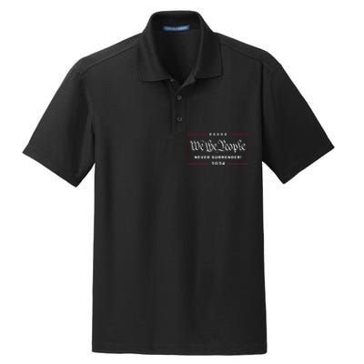 We The People Never Surrender! 4th Of July 2024 Usa Maga Dry Zone Grid Polo