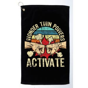 Wonder Twin Powers Activate Twins Brother Sister Sibling Platinum Collection Golf Towel