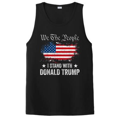 We The People I Stand With Donald Trump 4th Of July Usa Flag PosiCharge Competitor Tank