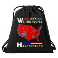 We The People Have Spoken Map Of 2024 Election Results Drawstring Bag