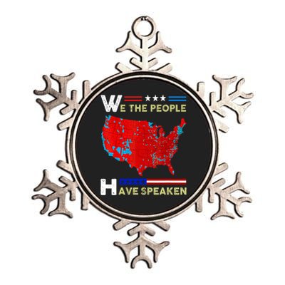 We The People Have Spoken Map Of 2024 Election Results Metallic Star Ornament