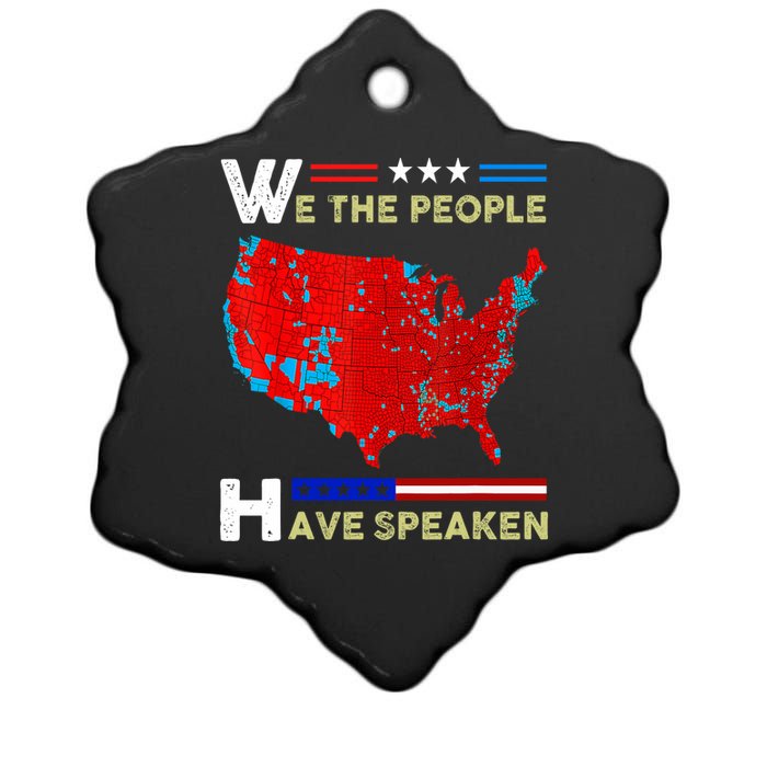 We The People Have Spoken Map Of 2024 Election Results Ceramic Star Ornament