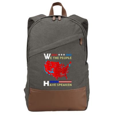 We The People Have Spoken Map Of 2024 Election Results Cotton Canvas Backpack