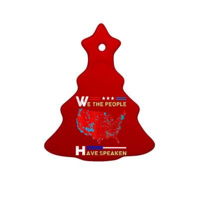 We The People Have Spoken Map Of 2024 Election Results Ceramic Tree Ornament